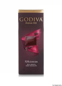 Godiva Pure 72% Cocoa Belgian Dark Chocolate Bar